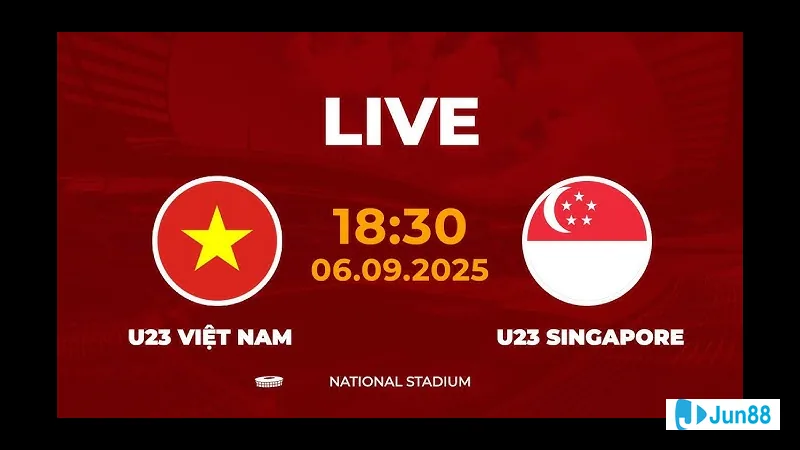 U23 Việt Nam và U23 Singapore trong trận đấu giao hữu