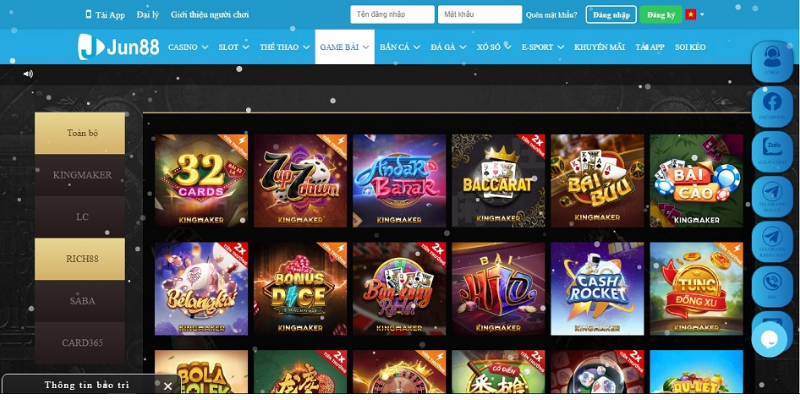 Trải Nghiệm Các Loại Game Online Hot Nhất Tại Nhà Cái Jun88 4 Các loại game bài hot nhất tại Jun88