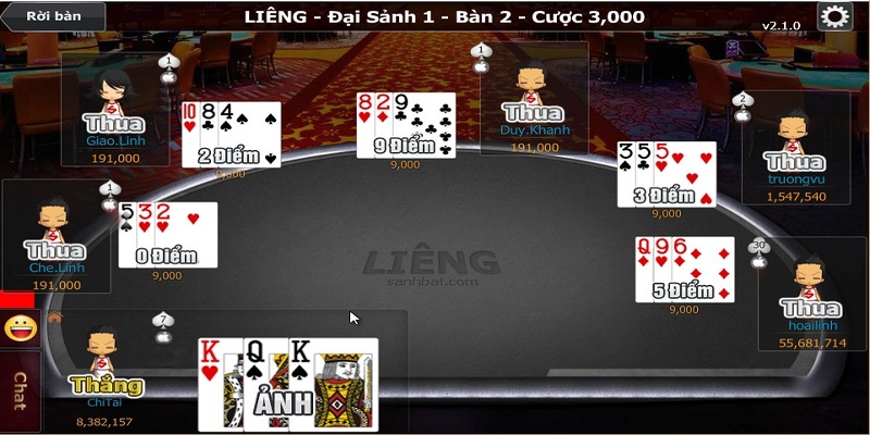 Hướng dẫn chơi liêng casino Jun88 đơn giản nhất 6 lieng 4